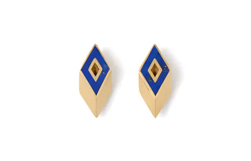 Burberry Hollow silver stud earrings
