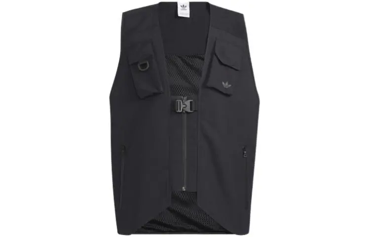 Adidas Originals Vests Men's Black Collarless Moderate Workwear