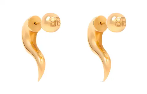 Balenciaga Earrings Women's Gold