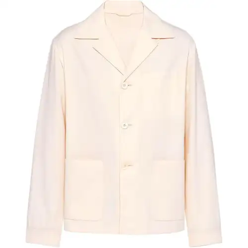 Prada camp-collar cotton jacket
