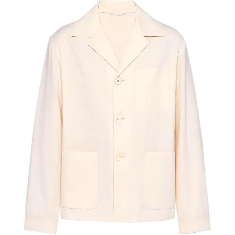 Prada camp-collar cotton jacket