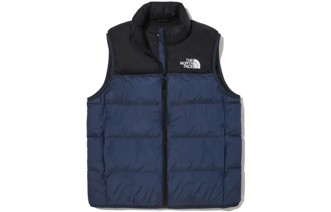 THE NORTH FACE Vests Men's Blue Stand Collar Moderate Other