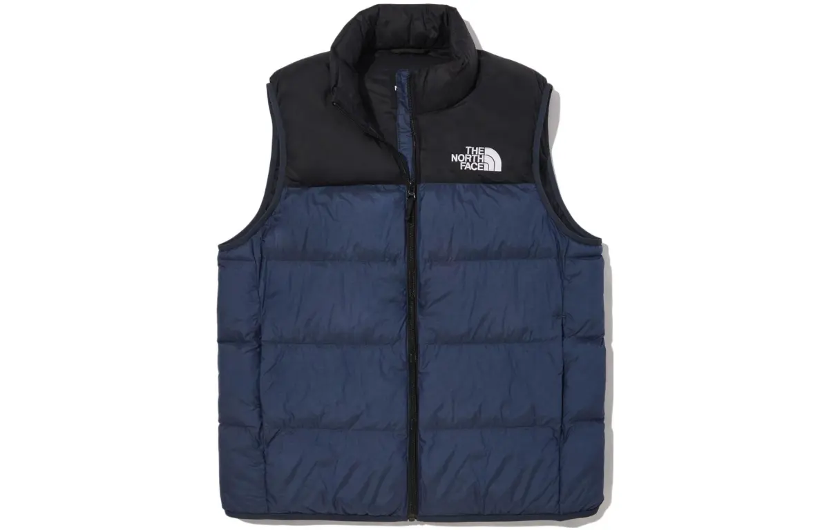 THE NORTH FACE Vests Men's Blue Stand Collar Moderate Other