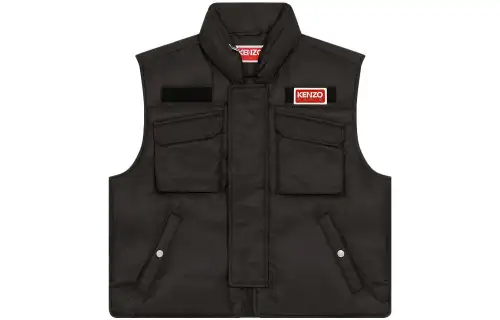 KENZO Logo Patch Sleeveless Padded Gilet
