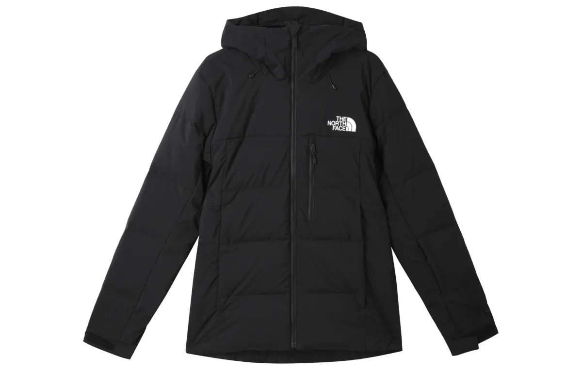 THE NORTH FACE Down Jackets Men's Black Hooded Moderate Straight Fit