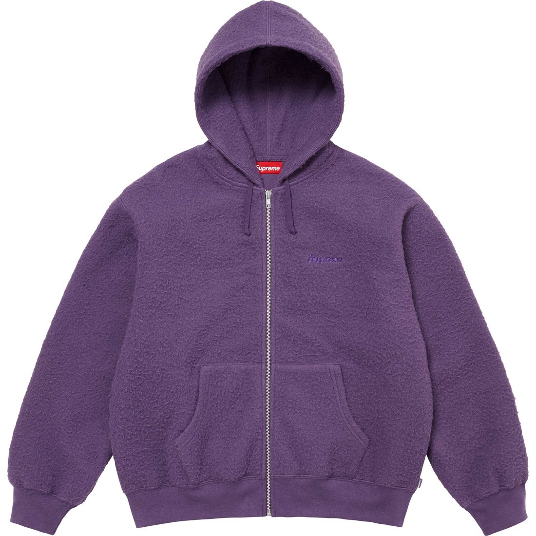 Толстовка Supreme FW24 WEEK14 Pilled Zip Up Hooded Sweatshirt (черная)