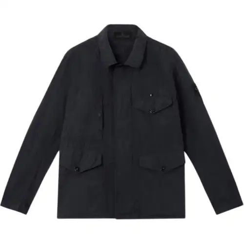 STONE ISLAND Logo Patch Buttoned Jacket