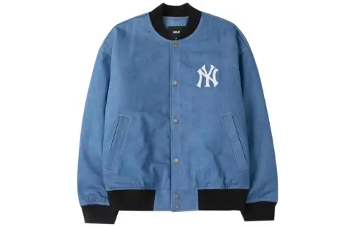 MLB Baseball long-sleeve, denim uniform, blue jacket for men and women, with your logo imprint