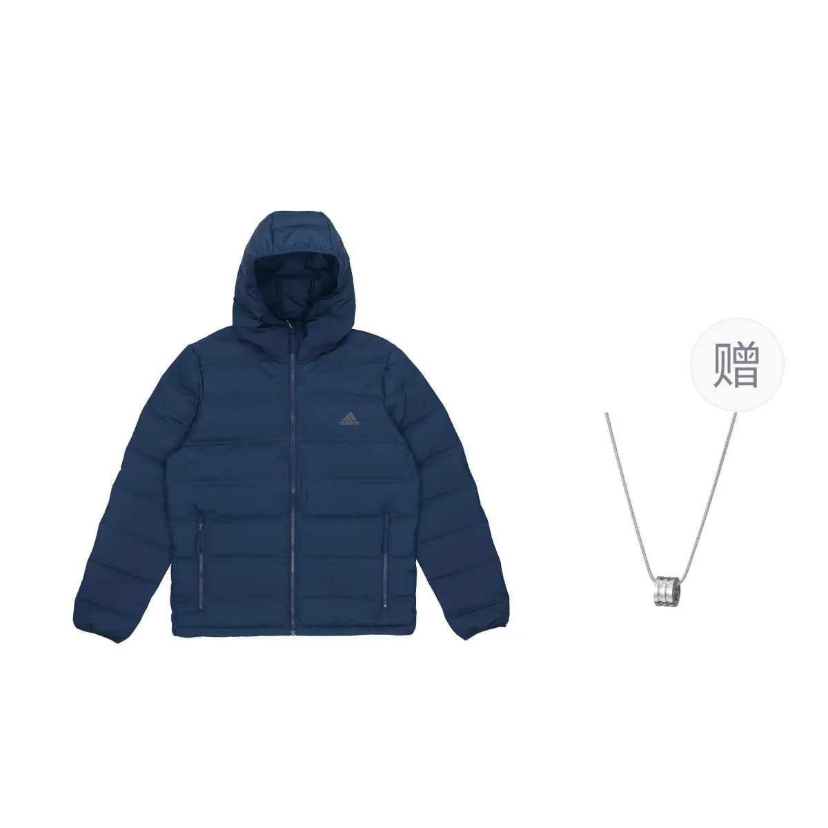 Adidas Helionic Down Jacket Unisex College Navy, Comes With Necklace