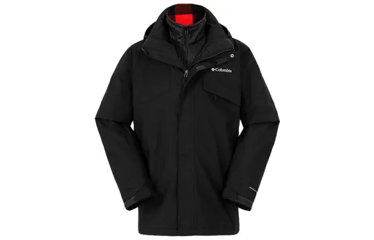 Columbia Outdoor Hiking Waterproof And Windproof Windbreaker Jacket Men's Black