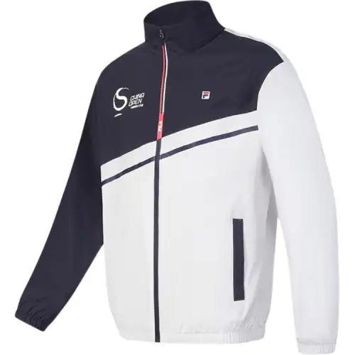 FILA Jackets Men's Jade White Stand Collar Moderate Other