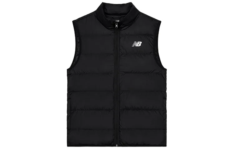 New Balance Vests Men's Black Stand Collar Moderate Other