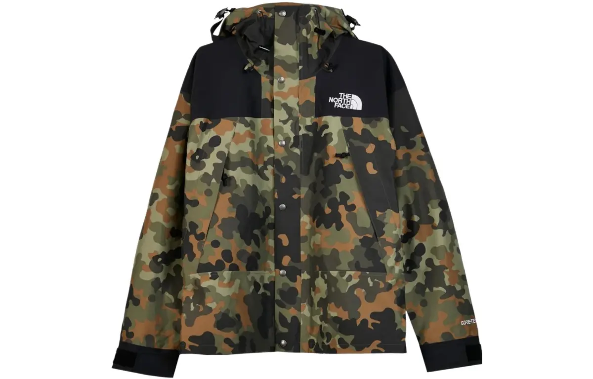 THE NORTH FACE Windbreaker Jackets Men's Green Hooded Moderate