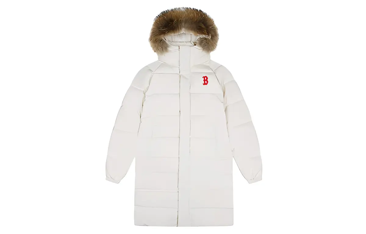 MLB Down Jackets Unisex Ivory White Hooded Moderate Other