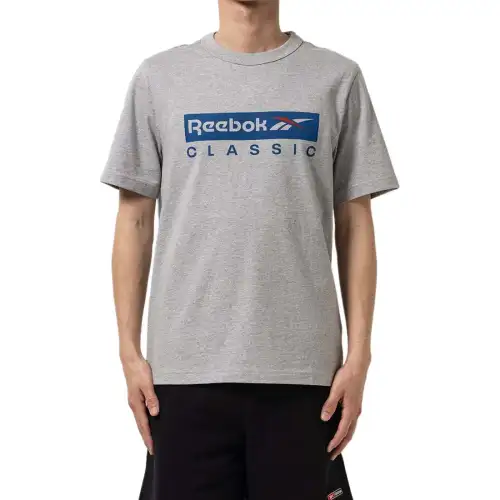 Reebok T Shirts Men's Dark Gray Crew Neck Moderate