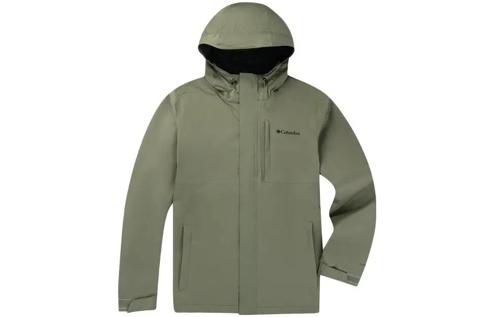 Columbia Waterproof And Windproof To Keep Warm Windbreaker Jacket Unisex Army Green