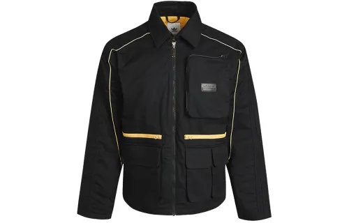 Adidas Originals Puffer Jackets Men's Black Lapel Moderate Other