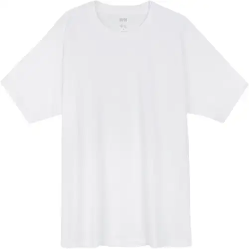 UNIQLO T Shirts Men's White Crew Neck Moderate