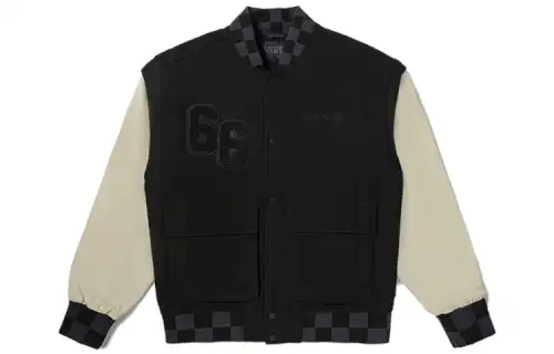 Vans CLUB BASEBALL Jackets Unisex Black Baseball Collar Moderate Other