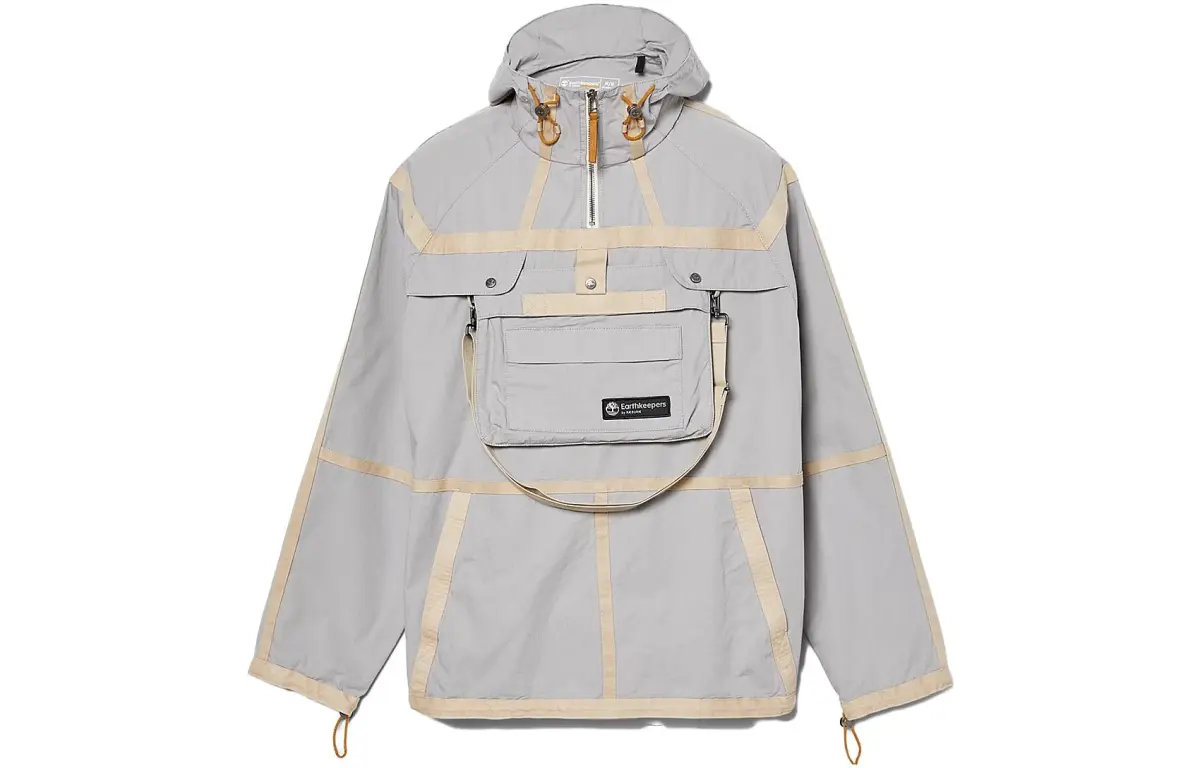 Timberland Jackets Unisex Gray Hooded (Non-detachable) Moderate Straight Fit