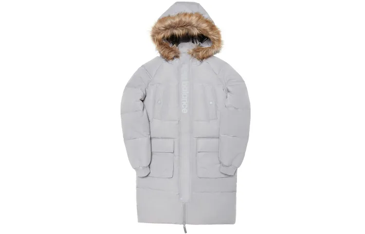 New Balance Down Jackets Men's Gray Hooded Moderate Other