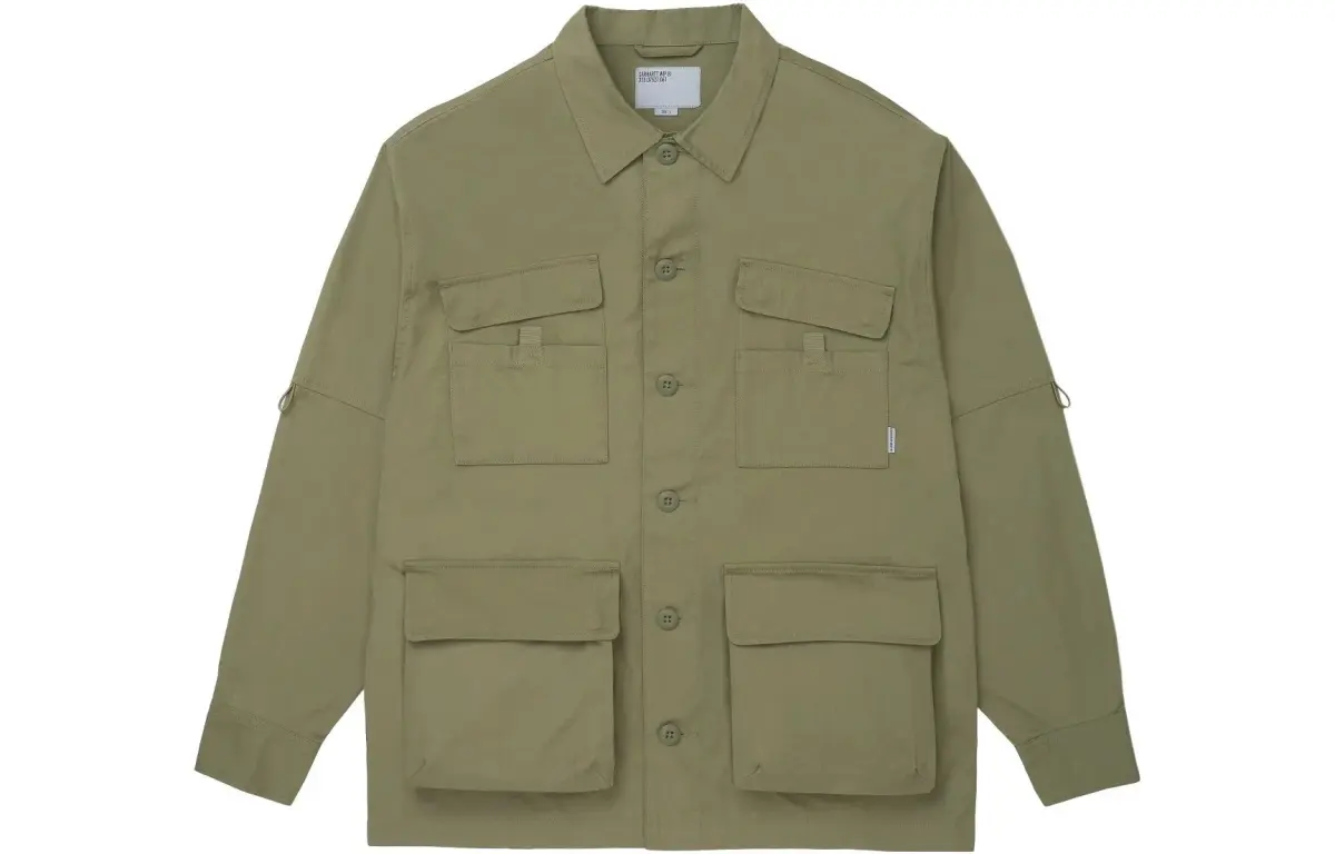 Carhartt WIP Jackets Men's Army Green Lapel Moderate Other
