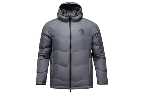 LiNing Wade Series Short Hooded Down Jacket Men's Dark Gray