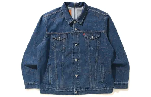 Bape X Levi's Camo Trucker Jacket Japan Exclusive