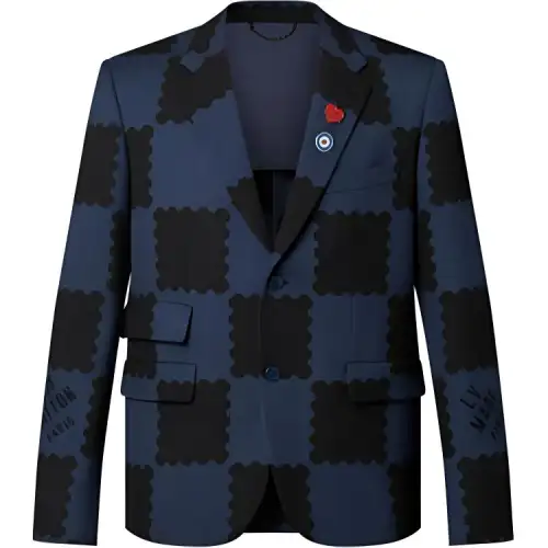 LOUIS VUITTON SS22 Business Suit Coat Men's Dark Blue