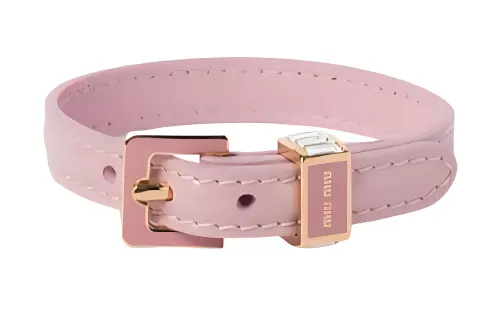 MIU MIU Leather Wristbands Women's Pink