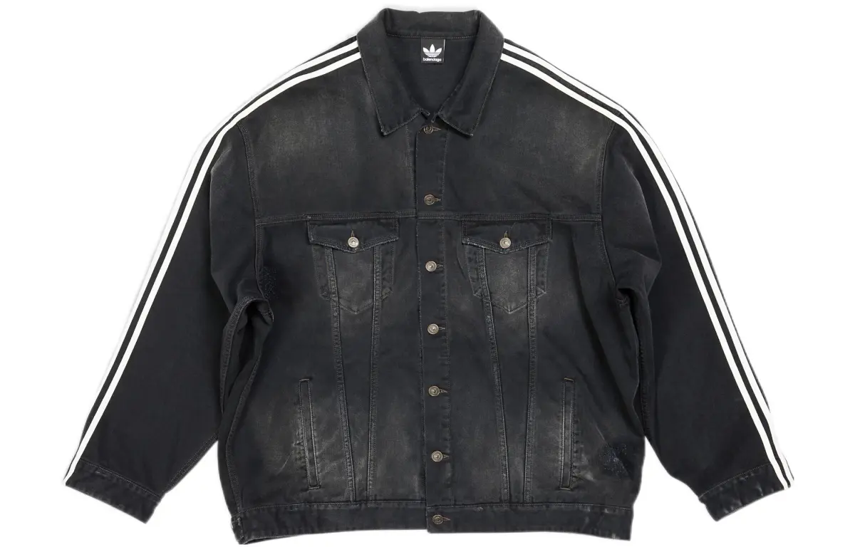 Balenciaga x Adidas Originals Denim Jacket Loose Fit Unisex Black