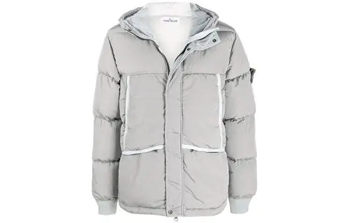 STONE ISLAND Down Jacket Winter Unisex Gray