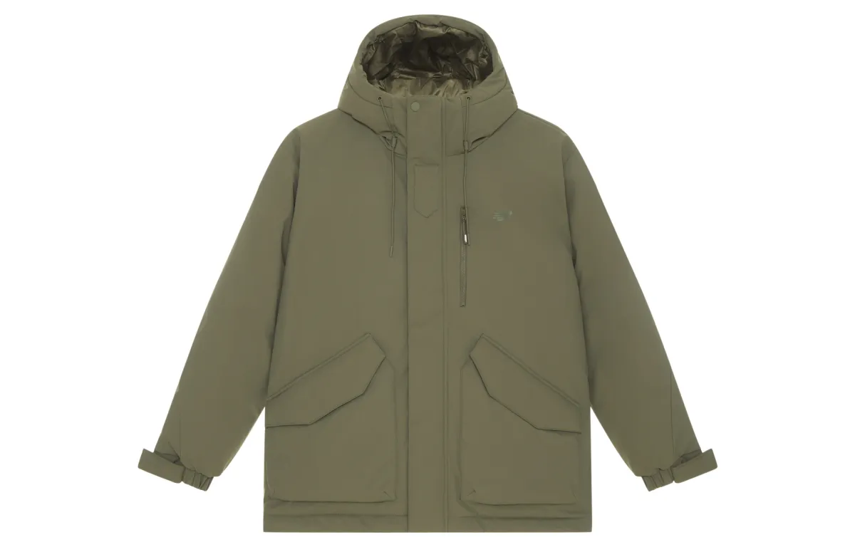 New Balance Sports Life Collection Parka Down Jacket Men's Army Green