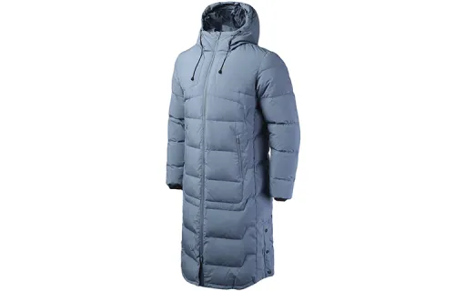 Li Ning Down Jackets Men's Slate Blue Hooded Moderate