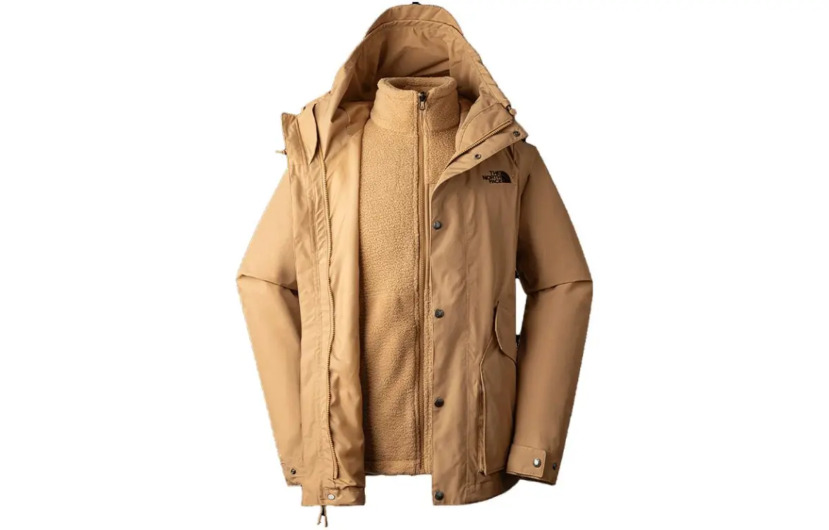 THE NORTH FACE Urban Exploration Waterproof And Windproof To Keep Warm Windbreaker Jacket Men's Khaki