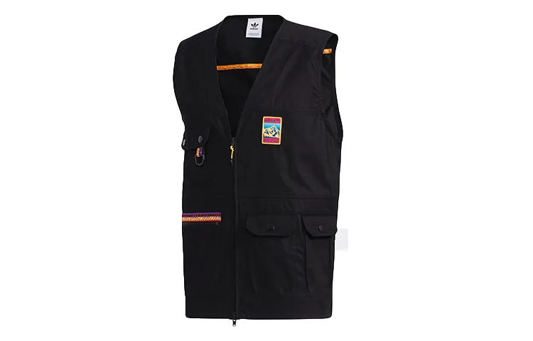 Adidas Originals ADIPLORE Vests Men's Black V Neck Moderate Workwear