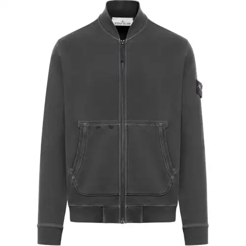STONE ISLAND Logo-Patch Zipped Sweatshirt
