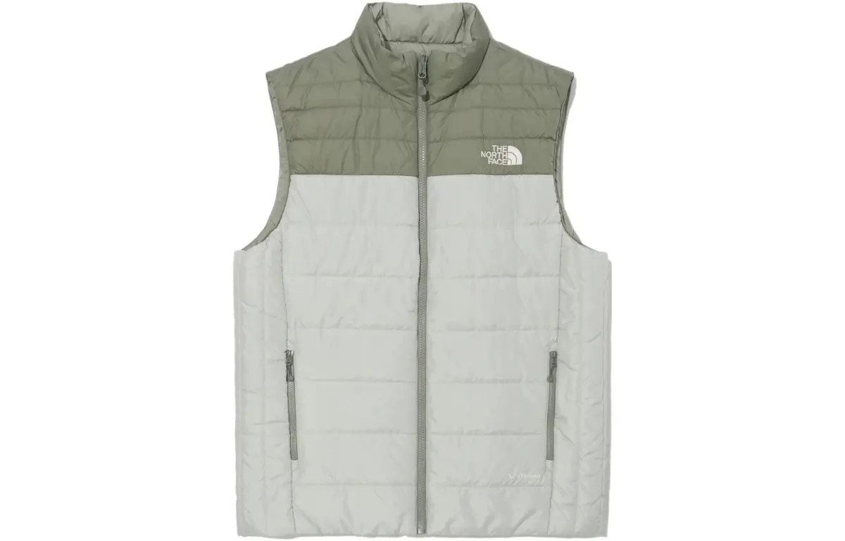 THE NORTH FACE Vests Men's Green Stand Collar Moderate Other