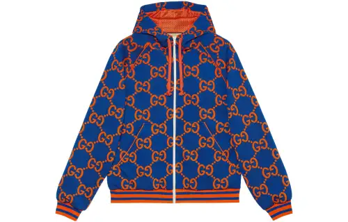 GUCCI SS23 Jackets & Coats Men's Blue Orange