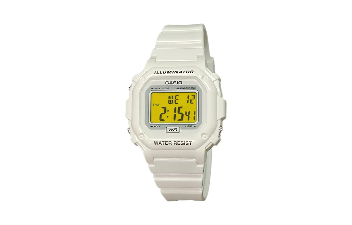 CASIO Custom Collection Quartz Movement Resin Strap Watch Men's Watches White Dial