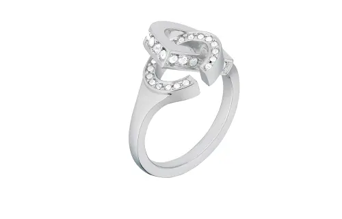 DIOR Metal, Crystal Rings Women's Silver