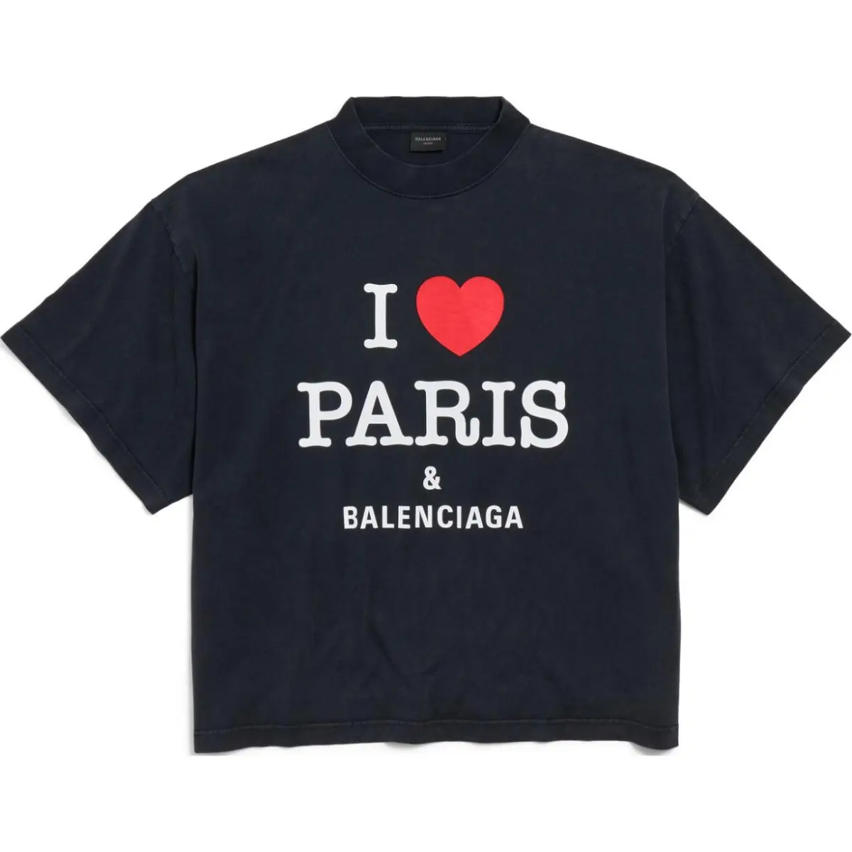 Balenciaga I Love Paris & Balenciaga Cropped T Shirt