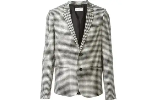 SAINT LAURENT Business Suit Coat Men's Black White