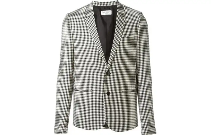 SAINT LAURENT Business Suit Coat Men's Black White