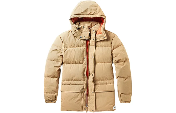 THE NORTH FACE Down Jackets Men's Khaki Stand Collar Moderate Other
