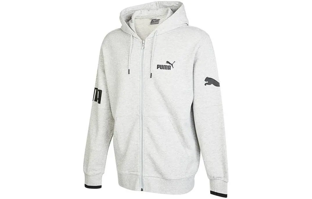 PUMA Jackets Men's Gray Hooded Moderate Other