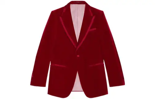 velvet single-breasted blazer
