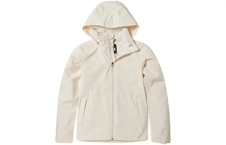 THE NORTH FACE Outdoor Hiking Waterproof And Windproof Windbreaker Jacket Unisex Ecru