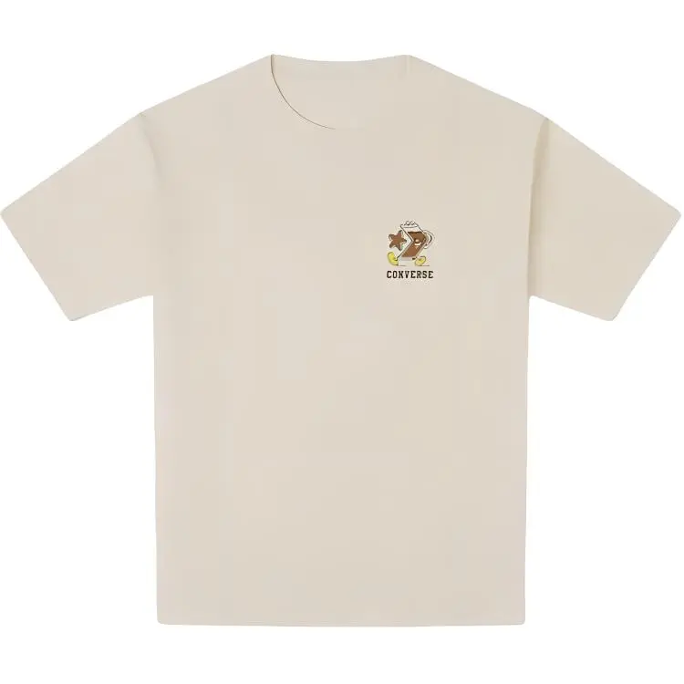 Converse T-Shirts Men's Apricot Crew Neck Moderate
