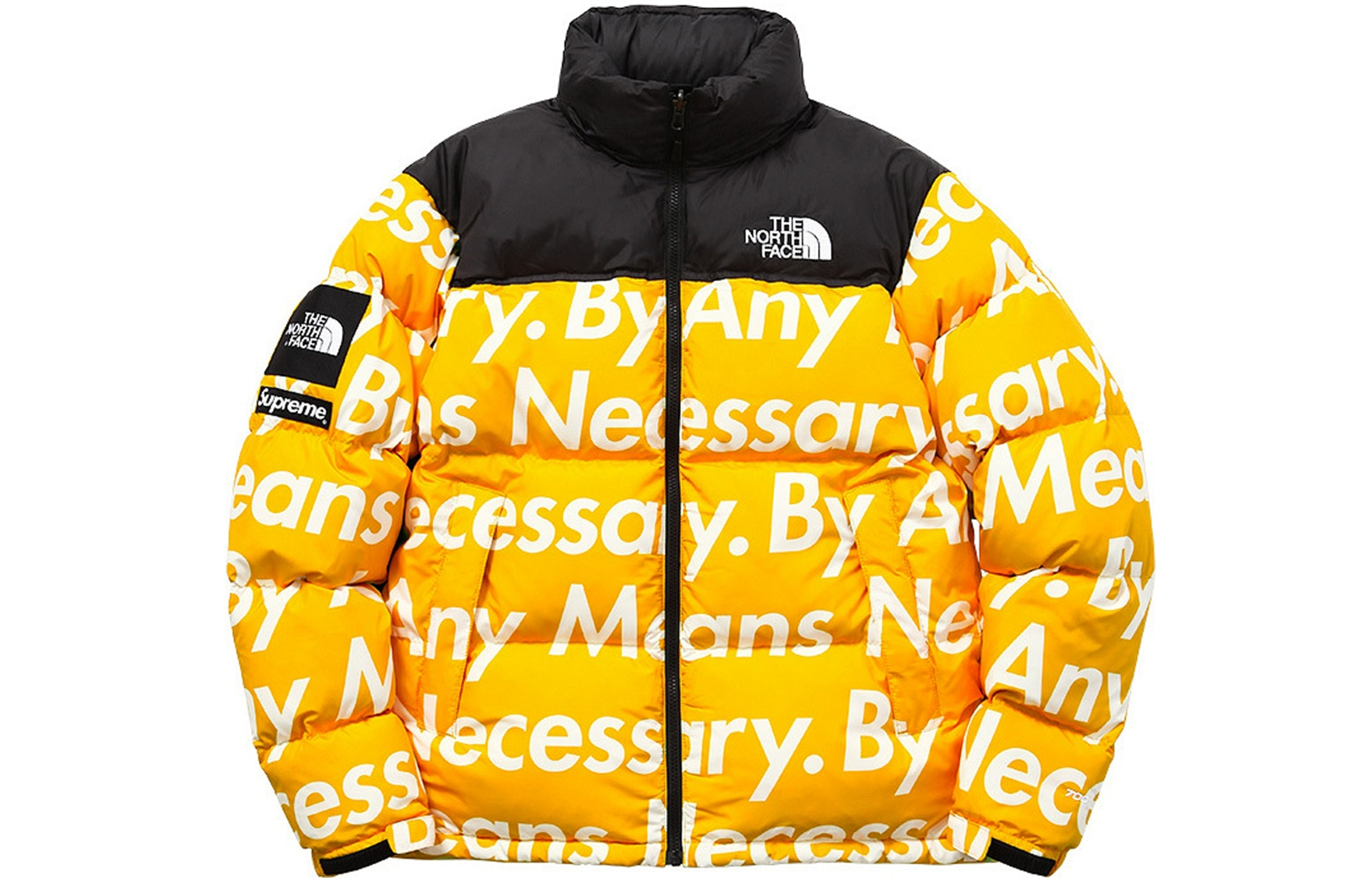 Куртка Supreme x the north face by any means nuptse jacket (желтая)